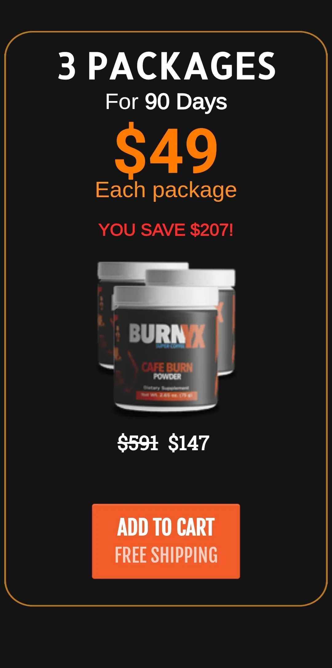 BurnYX™ 3 bottles pricing